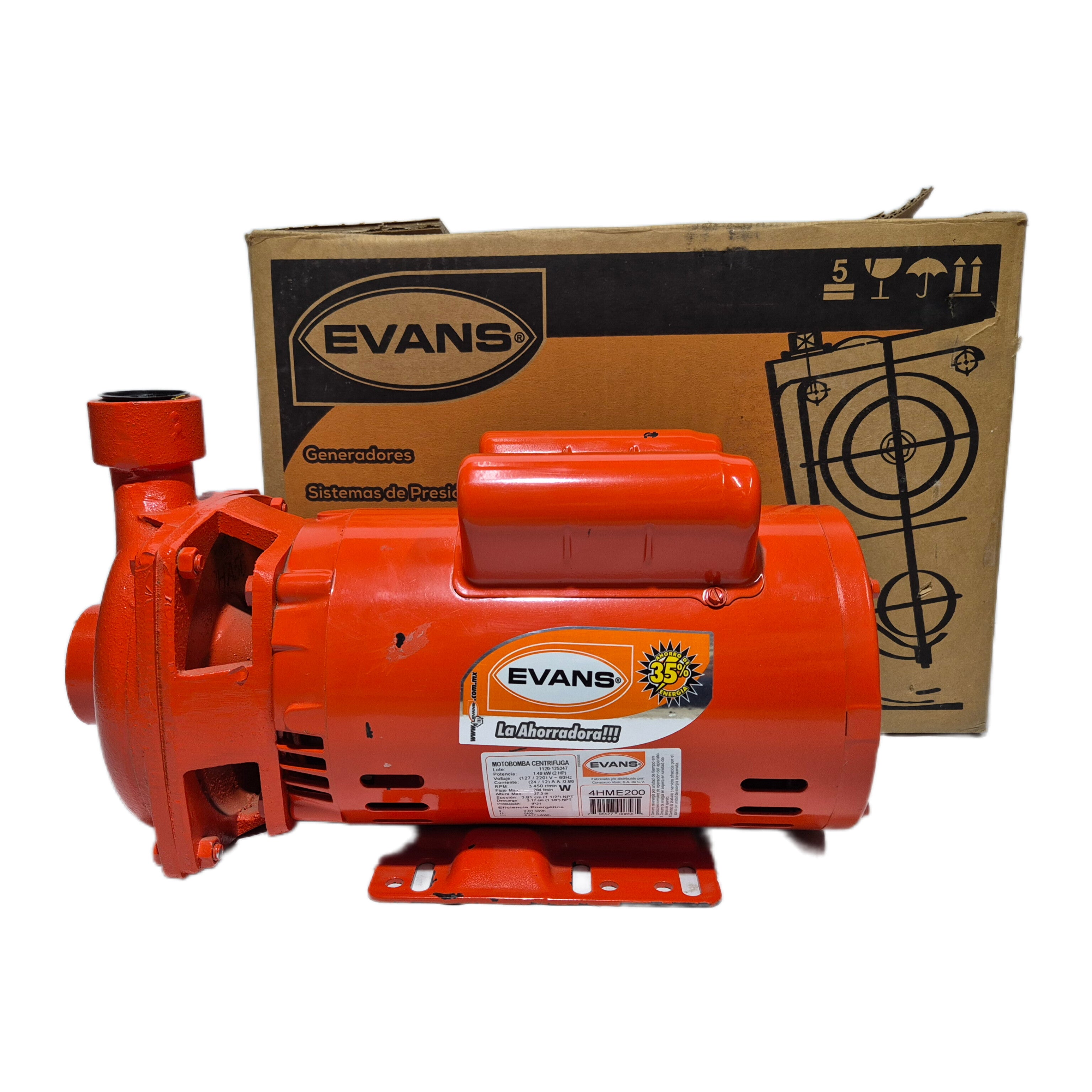 Bomba centrífuga marca EVANS 2HP